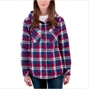 BOSTON TRADERS Jackets & Coats - Boston Traders Ladies' Sherpa Lined Hooded Flannel BOSTON TRADERS Jackets & Coats - Boston Traders Ladies' Sherpa Lined Hooded Flannel